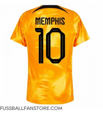 Niederlande Memphis Depay #10 Replik Heimtrikot WM 2022 Kurzarm
